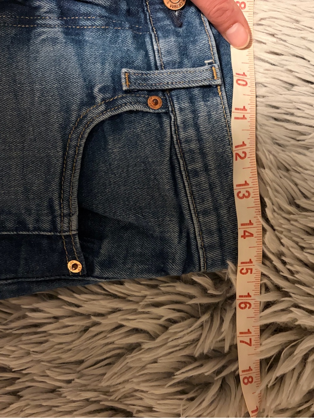 GAP Two-Tone Dark and Light Blue Wide-Leg Jeans - Picture 6 of 9